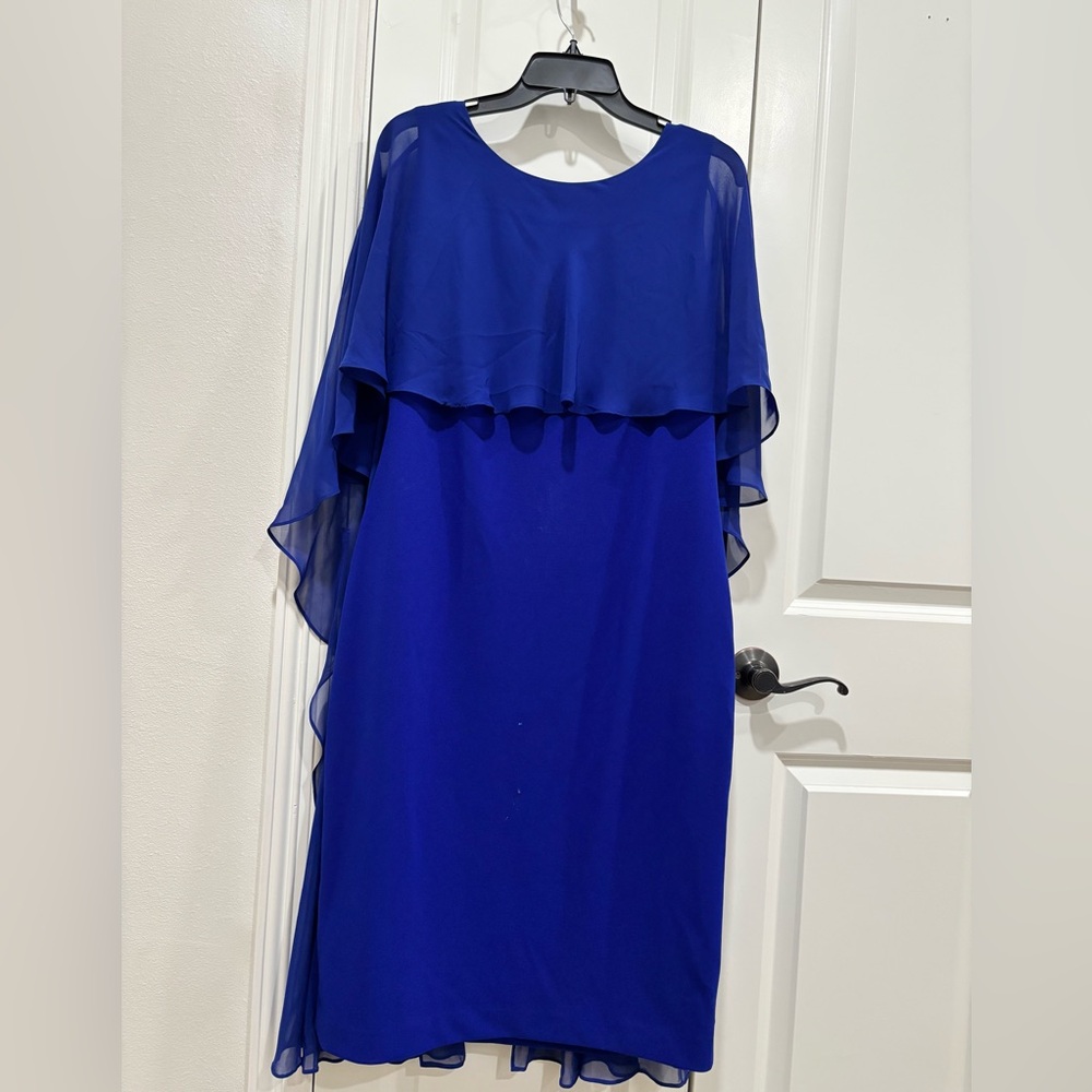 Calvin Klein Royal Blue Asymmetrical Dress